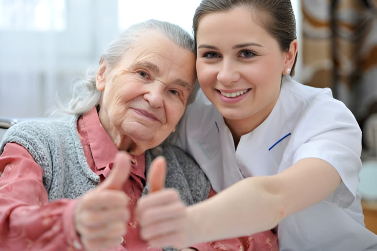 Respite caregiver supporting a family